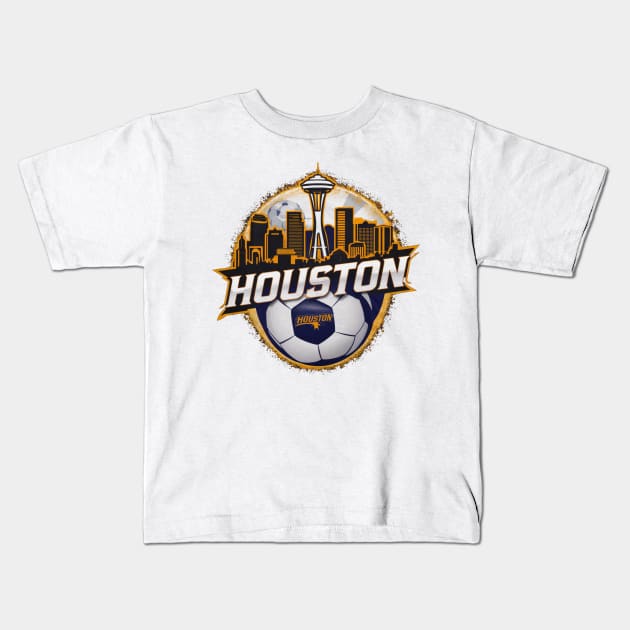 Houston soccer Kids T-Shirt by alby store